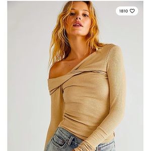 Free People Addie layering top XS winter wheat